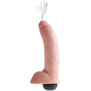 Stříkající realistické dildo s varlaty King Cock 9" - Pipedream