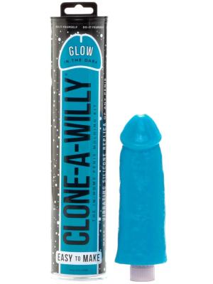 Clone-A-Willy Glow-in-the-Dark Blue (vibrátor) - sada pro odlitek penisu